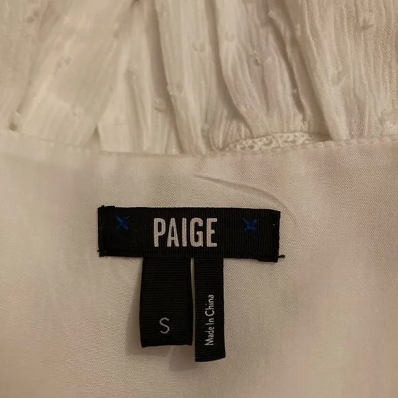 PAIGE Odelise Long Sleeve Boho Dress size small white - Picture 6 of 6